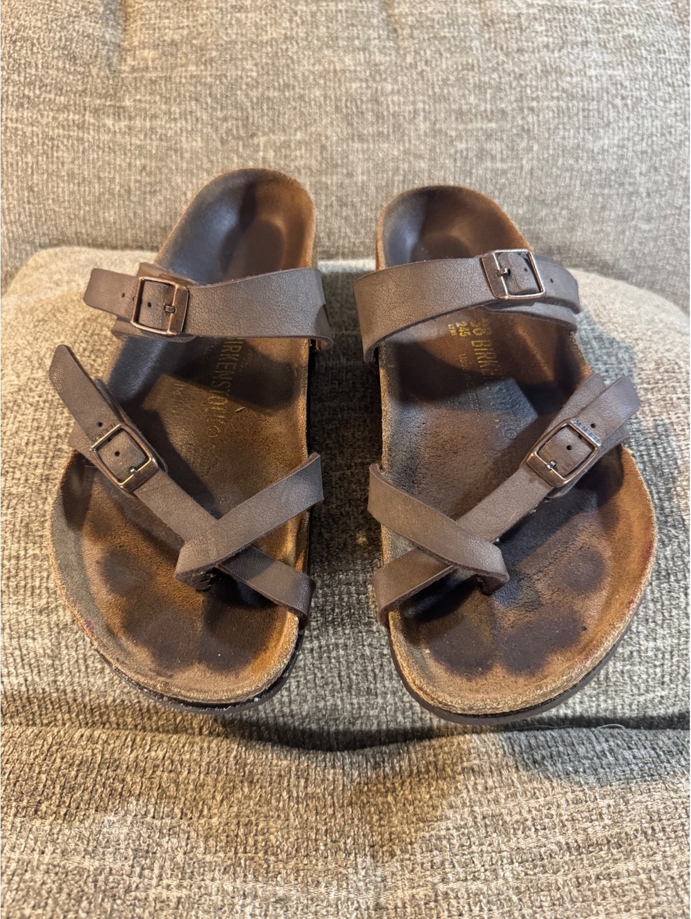 Birkenstock Mayari Birko-Flor Sandals Mocha Brown Women's Size 38 / US 7-7.5
